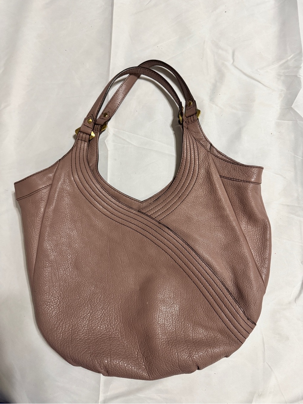 orYANY Dusty Rose Leather Shoulder Bag
